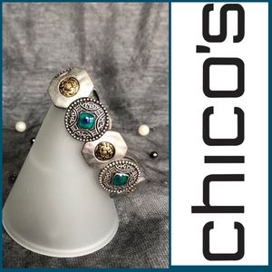 CHICOS TWO-TONED STRETCHY BRACELET